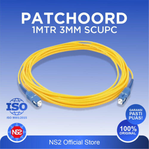 Xinatech Patchcord SC UPC Single Mode 3mm 1 Meter - Kabel Fiberoptik Kuning -  Kabel FO SC SC