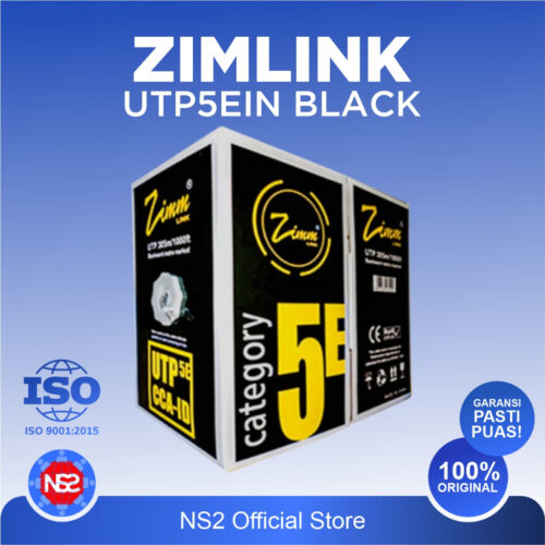 Zimmlink UTP STP Cat 5e 305M - Kabel LAN Outdoor / Indoor Alumunium CCA - Kabel CCTV / Ethernet 8PIN